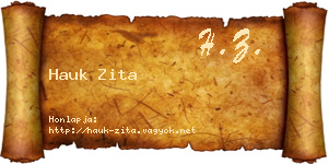 Hauk Zita névjegykártya
