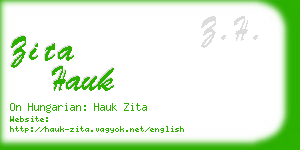 zita hauk business card